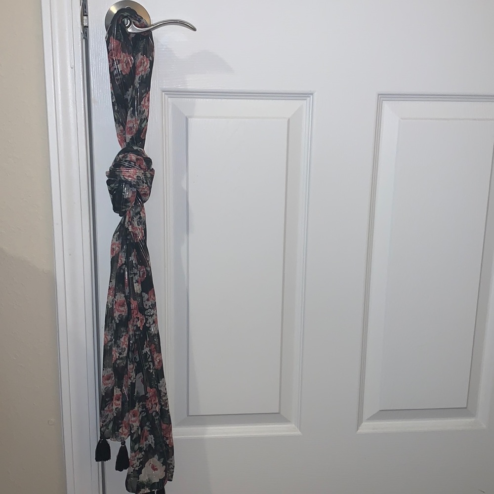 Express black floral scarf